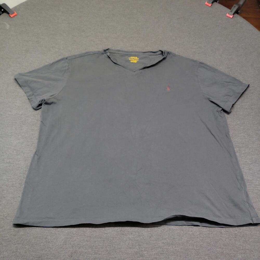 Polo Ralph Lauren Shirt Men's XL Custom Slim Fit Grey Pink Pony Mesh Polo Tee XL